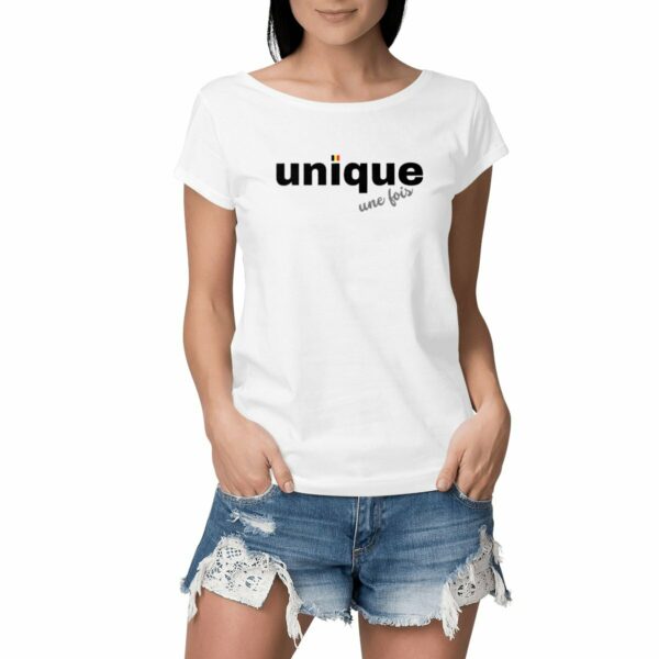 Unique, une fois - T-Shirt slub femme