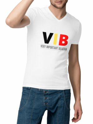 T-shirt col V 100% bio - VIB Very Important Belgian