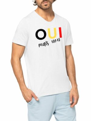 T-shirt unisexe aspect vieilli - Oui mais non