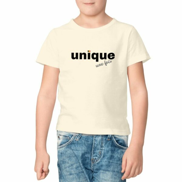 Unique, une fois - T-Shirt enfant en coton bio